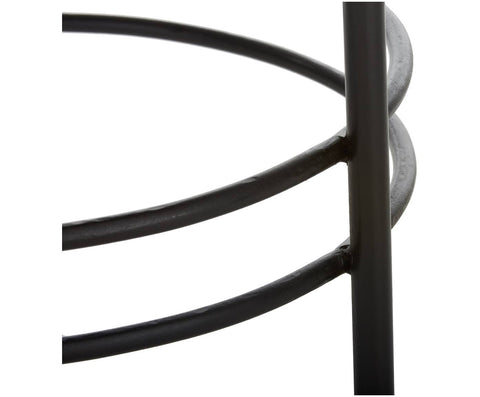 Nordal Midnight Side Table Round Marble - Black - 1199