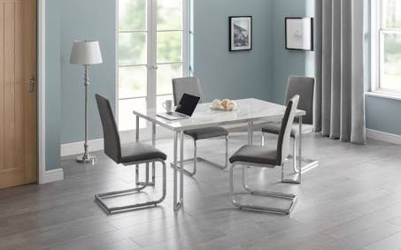 Julian Bowen Dining Set - Positano Table & 4 Roma Chairs