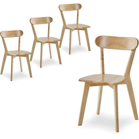 Solid Wood Dining Chairs Set of 4 Louis Kitchen Chairs with Solid Frame and legs ...