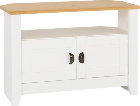 Ludlow TV Unit White/Oak Lacquer by Seconique