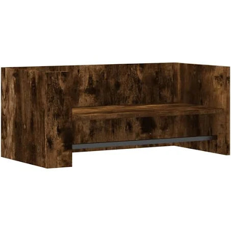 vidaXL Wall Shelf Smoked Oak 70.5x35x30.5 cm Engineered Wood
