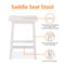 Amazon Basics Solid Wood Saddle-Seat Kitchen Counter-Height Stool, Set of 2 ...
