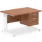 Impulse 1200mm Cable Managed Straight Desk With Single Fixed Pedestal