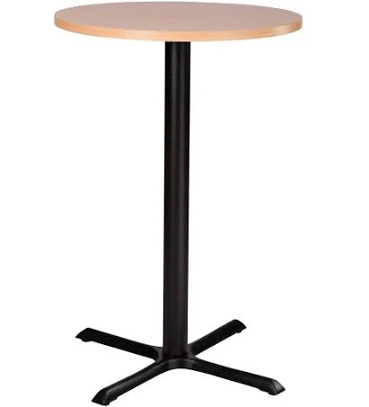 Netfurniture - Elliot Black Table Base Round Laminate Top Black Medium Coffee ...