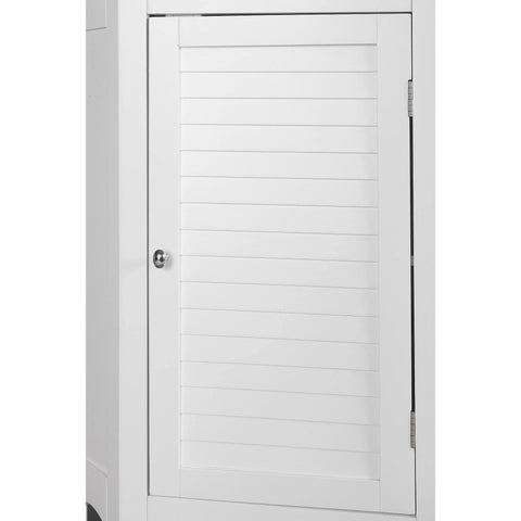 Teamson Home - Bathroom Corner White Wooden Standing Cabinet