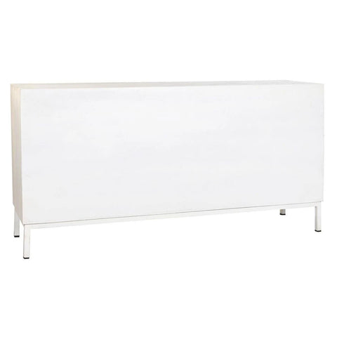 Sideboard DKD Home Decor Metal White Mango Wood (152 x 40 x 77 cm)