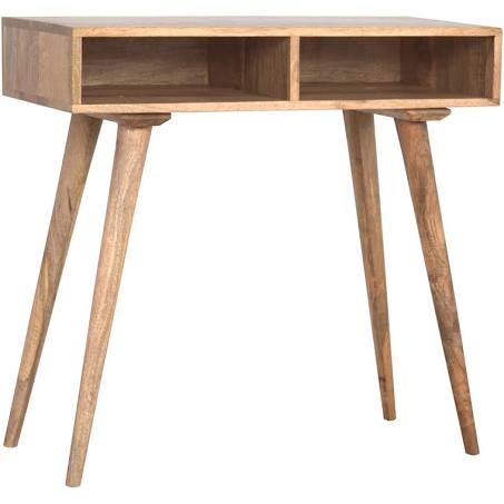 Artisan Solid Wood Nordic Writing Desk With 2 Open Slots • Buy Now on Furniture ...