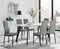 FurnitureboxUK - Andria White Marble Effect & Black Leg 6 Seater Dining Table and ...