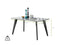 FurnitureboxUK - Andria White Marble Effect & Black Leg 6 Seater Dining Table and ...