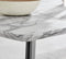 FurnitureboxUK - Andria White Marble Effect & Black Leg 6 Seater Dining Table and ...