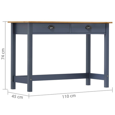 vidaXL Console Table Hill with 2 Drawers 110x45x74 cm Solid Pine Wood