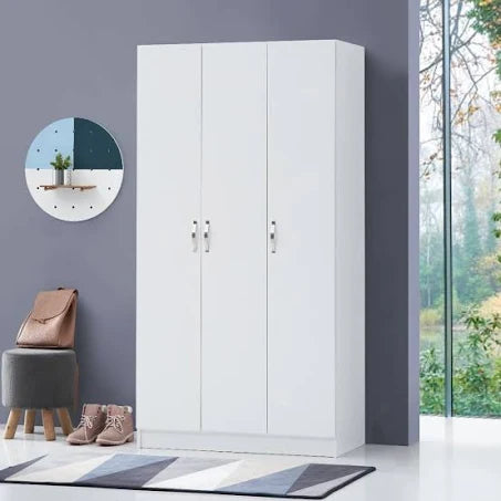 Essentials 3 Door Double Wardrobe - Timber Art Design