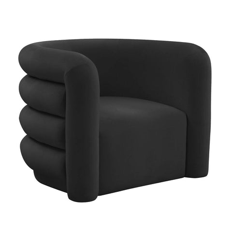 Velvet Accent Chair TOV Furniture UK Upholstery Colour: Black