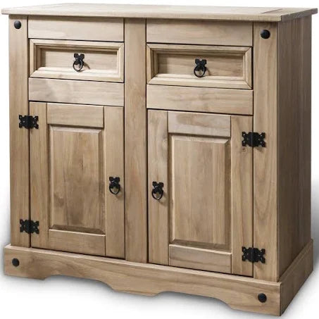 Corona Mexican Pine Large Sideboard | 2 Drawers & 2 Doors | Rustic Design