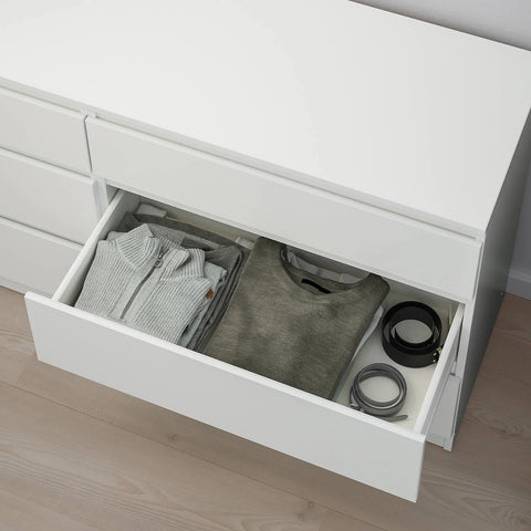 IKEA - Kullen Chest of 6 Drawers, White, 140x72 cm