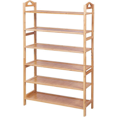 6-Tier Bamboo Shoe Storage Rack