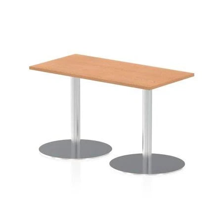 Dynamic Italia 1200 x 600mm Poseur Rectangular Table Oak Top 725mm High Leg ITL0236