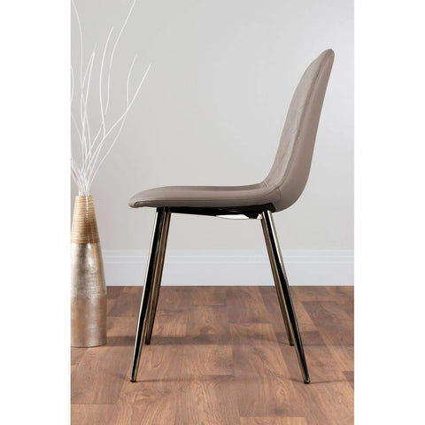 Furniture Box Adley Brown Wood Storage Dining Table and 4 Cappuccino Corona ...