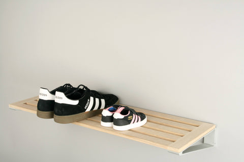 Loca Knax Shoe Rack 80 Cm, Oak Soap/Aluminium