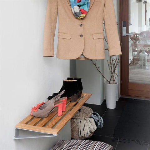 Loca Knax Shoe Rack 80 Cm, Oak Soap/Aluminium