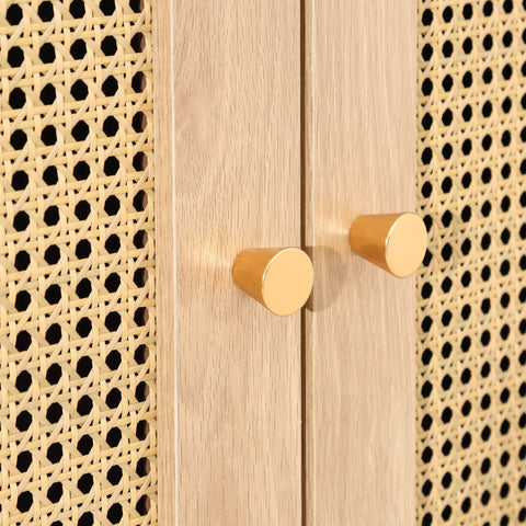 Birlea - Croxley 2 Door 1 Drawer Rattan Wardrobe Black