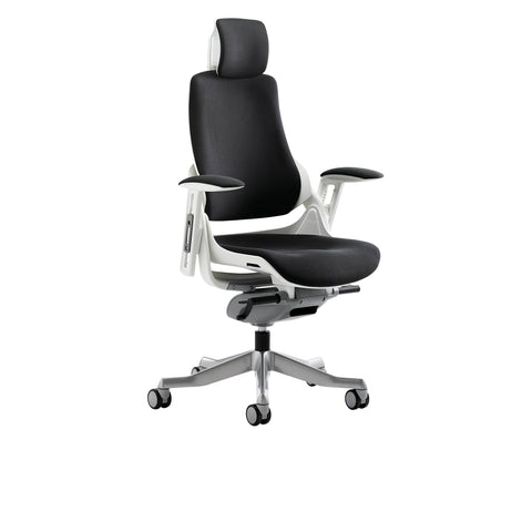 Dynamic Synchro Tilt Executive Chair With Grey Fabric Height Adjustable Arms Zure ...
