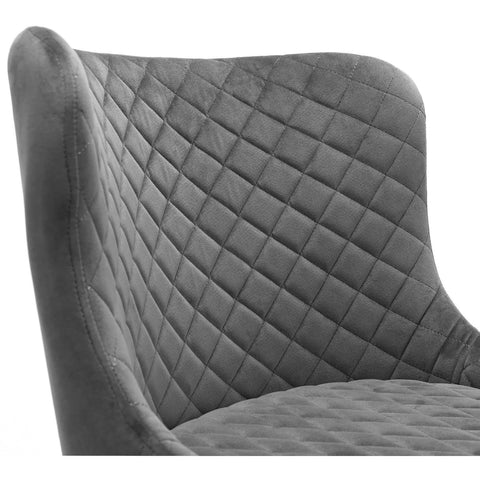 Julian Bowen - Luxe Velvet Bar Stool - Grey