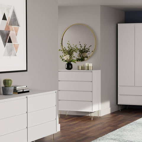 Monaco White 6 Drawer Chest