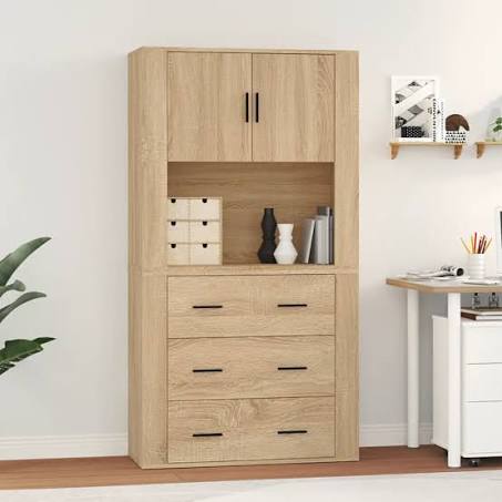 Vidaxl 80cm Sideboard (Set of 2) vidaXL Colour: Beige