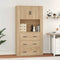 Vidaxl 80cm Sideboard (Set of 2) vidaXL Colour: Beige