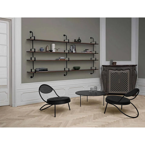 Gubi - 5 Shelves in Walnut 155 cm Demon Shelf