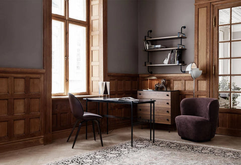 Gubi - 5 Shelves in Walnut 155 cm Demon Shelf