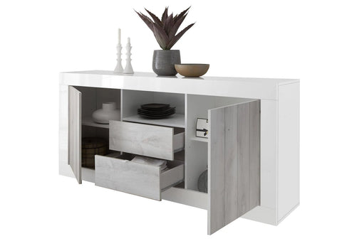 Como Two Door/Two Drawer Sideboard - Anthracite Finish