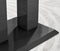 Furniturebox Imperia 4 Modern Black High Gloss Dining Table & 4 Green Calla Black ...