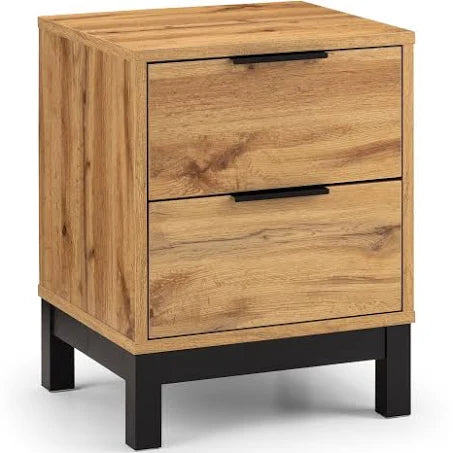 Julian Bowen Bali Oak 2 Drawer Bedside
