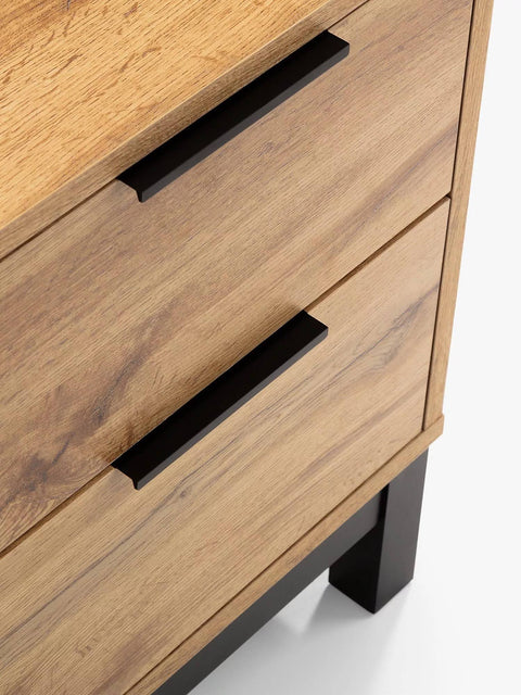 Julian Bowen Bali Oak 2 Drawer Bedside