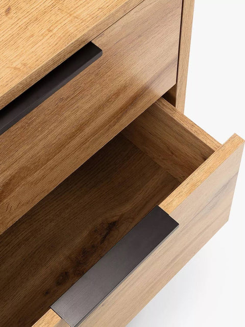 Julian Bowen Bali Oak 2 Drawer Bedside