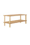 Premier Housewares 2-Tier Shoe Rack - Natural Cedar Wood