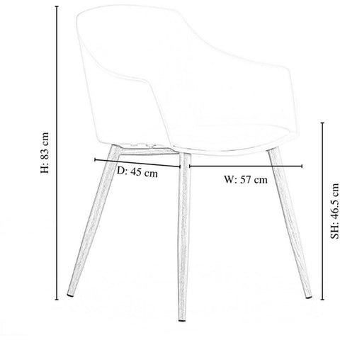 Eden Dining Chair Single - Grey - Life Interiors
