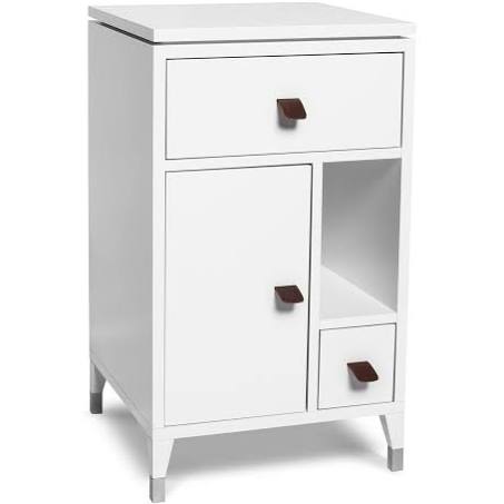 Mavis Abisko Bedside Table Short Legs White Lacquer - Bedside Tables MDF White ...