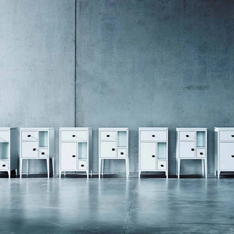 Mavis Abisko Bedside Table Short Legs White Lacquer - Bedside Tables MDF White ...