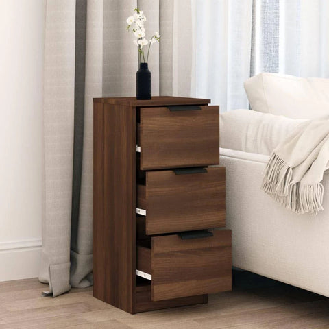 vidaXL Brown Oak Sideboard - Elegant and Durable Engineered Wood Construction ...