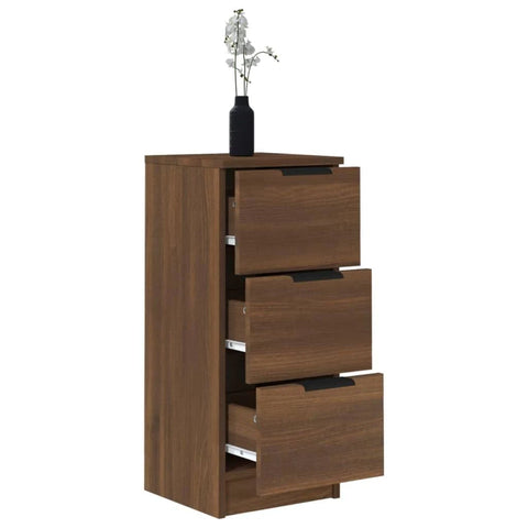 vidaXL Brown Oak Sideboard - Elegant and Durable Engineered Wood Construction ...