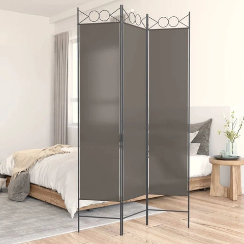 vidaXL 3-Panel Room Divider White 120x200 cm Fabric