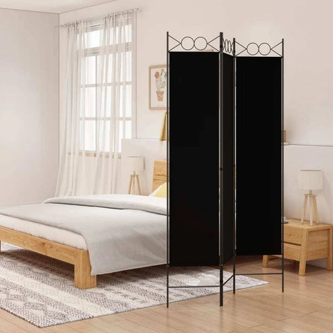 vidaXL 3-Panel Room Divider White 120x200 cm Fabric