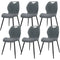 JIJIAN Set of 6 Dining Chairs, Fabric Kitchen Chairs, Living Room Chairs with ...