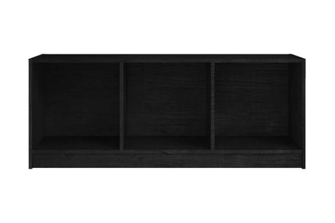 vidaXL TV Cabinet Black 104x33x41 cm Solid Pinewood
