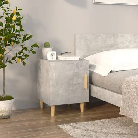 vidaXL Bedside Cabinet Concrete Grey Engineered Wood
