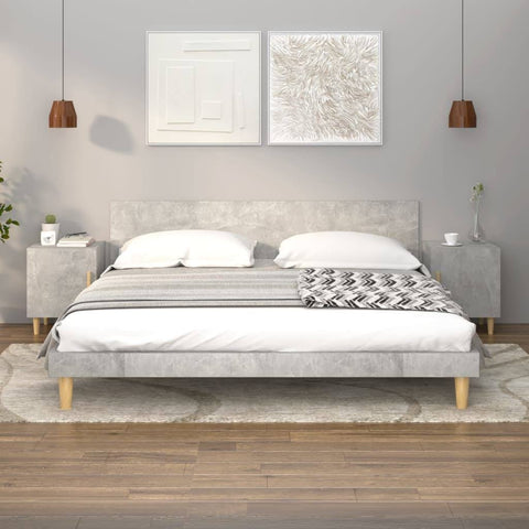 vidaXL Bedside Cabinet Concrete Grey Engineered Wood