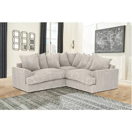 Florexa Modern Jumbo Cord Corner Sofa - Yellow